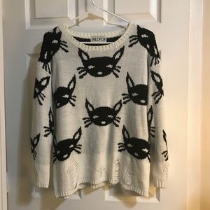 Wildfox White Label Cat Face Lennon Sweater